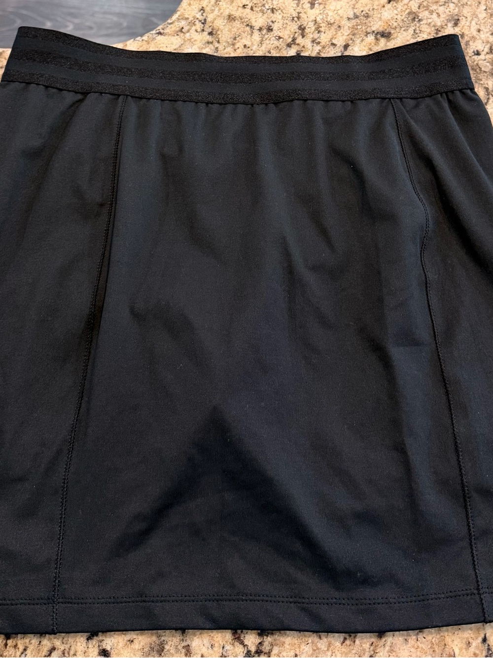 adidas Black Mini Athletic Skort with Tone-on-Tone Waistband